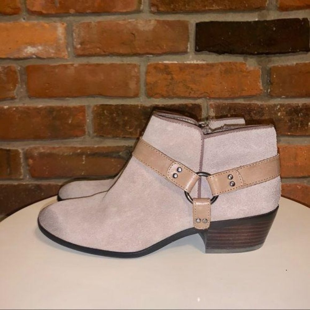 Sam Edelman Gray Suede Phoenix Ankle Booties 7